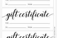Free Printable Gift Certificate Template – Pjs And Paint with Present Certificate Templates