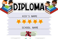 Free Printable Kindergarten Certificate Templates Pdf regarding Best Kindergarten Diploma Certificate Templates 10 Designs Free