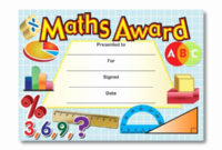 Free Printable Math Certificates Inspirational Certificate with Math Award Certificate Template