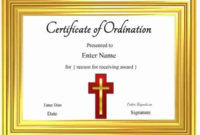 Free Printable Ordination Certificate Template | Customizable in Unique Ordination Certificate Templates