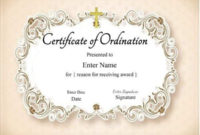 Free Printable Ordination Certificate Template | Customizable throughout Unique Certificate Of Ordination Template