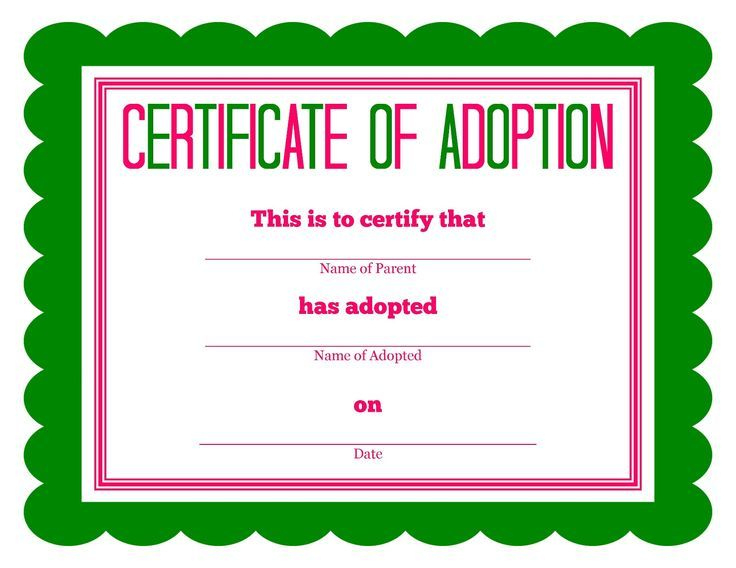 Free Printable Stuffed Animal Adoption Certificate regarding New Stuffed Animal Adoption Certificate Template Free