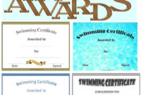 Free Printable Swimming Certificates And Awards | Swimming with Best Editable Swimming Certificate Template Free Ideas