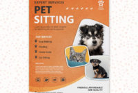 Free Psd | Pet Sitting Concept Flyer Template inside Service Dog Certificate Template Free 7 Designs