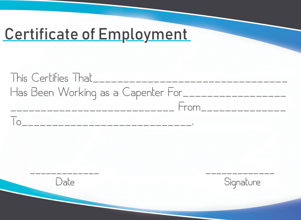Free Sample Certificate Of Employment Template | Certificate for Sample Certificate Employment Template