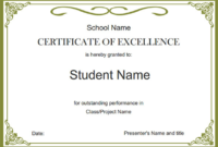Free School Certificate Templates 5 In 2020 | School with Fresh Hayes Certificate Templates