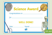 Free! – Science Award Certificate (Teacher Made) within New Free 6 Printable Science Certificate Templates