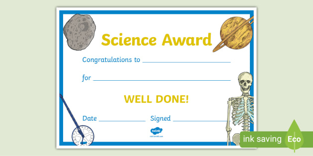 Free! - Science Award Certificate (Teacher Made) within New Free 6 Printable Science Certificate Templates