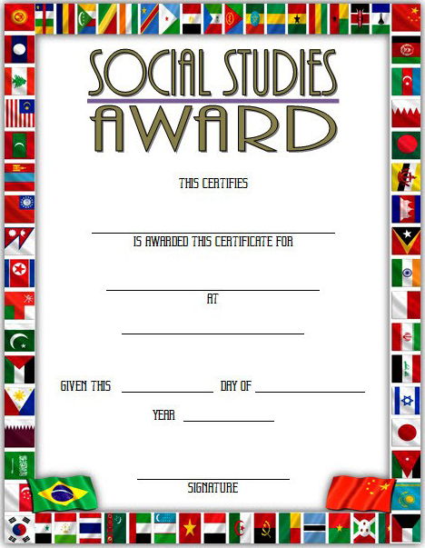 Free Social Studies Certificate Template (United Nation in New Social Studies Certificate Templates