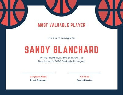 Free Sport Certificates Templates To Customize | Canva with Unique Basketball Mvp Certificate Template