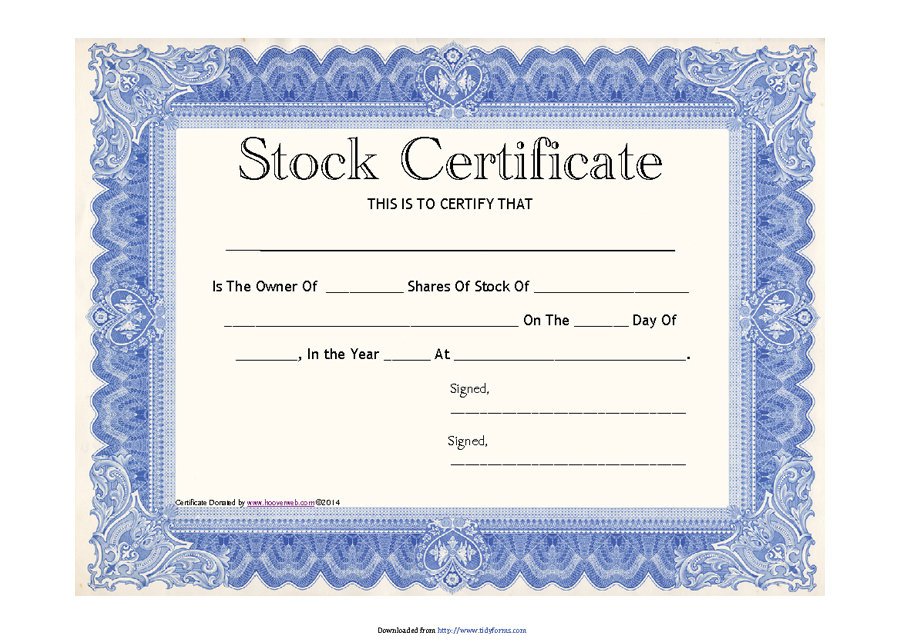 Free Stock Certificate Template Download (1) - Templates in Best Free Stock Certificate Template Download