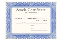 Free Stock Certificate Template Download (1) – Templates regarding Unique Corporate Bond Certificate Template