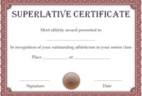 Free Superlative Certificate Template | Certificate in Fresh Superlative Certificate Template
