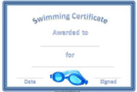 Free Swimming Certificate Templates | Customize Online for Best Swimming Achievement Certificate Free Printable