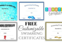 Free Swimming Certificate Templates | Customize Online throughout Swimming Award Certificate Template
