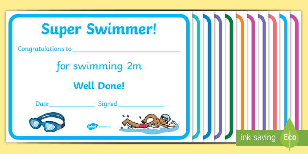 Free! - Swimming Certificate Templates - Physical Education for Unique Swimming Award Certificate Template