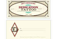 Free Tattoo Gift Certificate Template, Download Free Clip inside Tattoo Gift Certificate Template