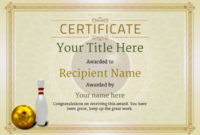 Free Ten Pin Bowling Certificate Templates Inc Printable in Best Bowling Certificate Template