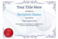 Free Tennis Certificate Templates – Add Printable Badges in Table Tennis Certificate Template Free