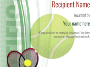 Free Tennis Certificate Templates – Add Printable Badges regarding Best Tennis Achievement Certificate Templates