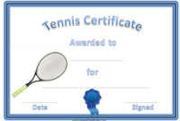 Free Tennis Certificate Templates | Certificate Templates pertaining to Tennis Gift Certificate Template