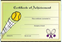 Free Tennis Certificates On Womens Tennis World | Gift for Tennis Certificate Template Free