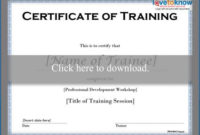 Free Training Certificate Templates | Lovetoknow intended for Training Completion Certificate Template