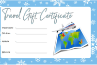 Free Travel Gift Certificate Template (1) – Templates intended for Unique Free Travel Gift Certificate Template