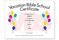 Free Vbs Attendance Certificate Template Download within New Printable Vbs Certificates Free