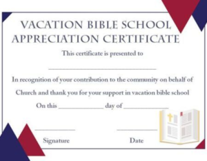 Free Vbs Certificate Templates (2) – Templates Example with regard to Best Free Vbs Certificate Templates