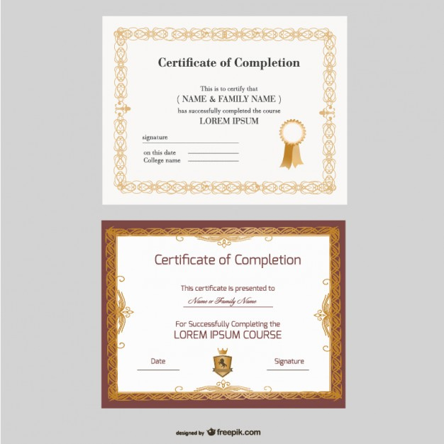 Free Vector | Beautiful Certificate Templates inside Beautiful Certificate Templates