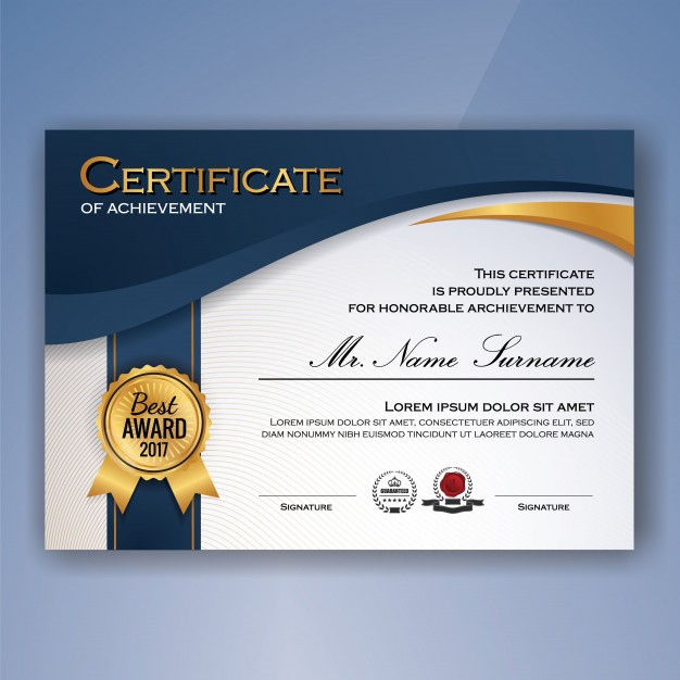Free Vector | Certificate Of Achievement Template pertaining to Blank Certificate Of Achievement Template