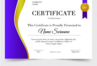 Free Vector | Certificate Of Achievement Template within New Certificate Of Accomplishment Template Free