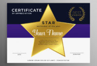 Free Vector | Certificate Of Appreciation Template With intended for Star Performer Certificate Templates