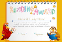 Free Vector | Certificate Template For Reading Award within Unique Reading Certificate Template Free