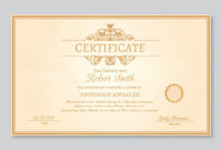 Free Vector | Elegant Certificate Template with Unique Elegant Certificate Templates Free