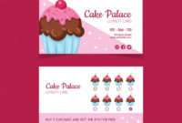 Free Vector | Lovely Loyalty Card Template With Cupcake in Quality Cupcake Certificate Template Free 7 Sweet Designs
