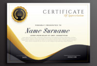 Free Vector | Luxury Certificate Of Appreciation Template for Downloadable Certificate Of Recognition Templates