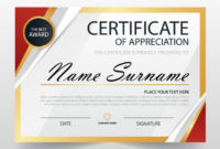 Free Vector | Modern Certificate Of Appreciation Template throughout Unique Free Template For Certificate Of Recognition