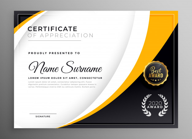 Free Vector | Professional Certificate Template Diploma with regard to Fresh Winner Certificate Template Ideas Free