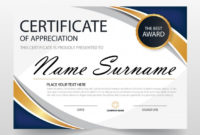 Free Vector | Wavy Certificate Of Appreciation Template inside Free Template For Certificate Of Recognition