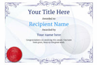 Free Volleyball Certificate Templates – Add Printable Badges intended for Fresh Volleyball Certificate Templates