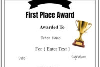 Free Winner Certificate Template | Customize Online & Print intended for First Place Award Certificate Template
