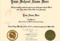 Ged Certificate Template Download | High School Diploma throughout Ged Certificate Template