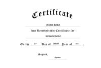 Generic Certificate Free Templates Clip Art & Wording With with Generic Certificate Template