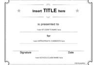 Generic Certificate Template | Education World inside Fresh Free Student Certificate Templates