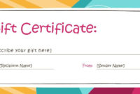 Gift Card Certificate Template | Certificatetemplategift in Fillable Gift Certificate Template Free