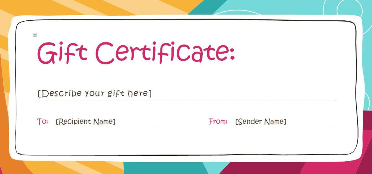 Gift Card Certificate Template | Certificatetemplategift in Fillable Gift Certificate Template Free