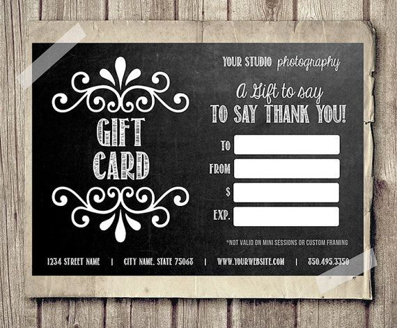 Gift Card Printable Digital Gift Certificate within Gift Certificate Template Photoshop