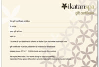 Gift Certificate – Ikatan Balinese Day Spa – Noosa, Sunshine throughout Spa Gift Certificate